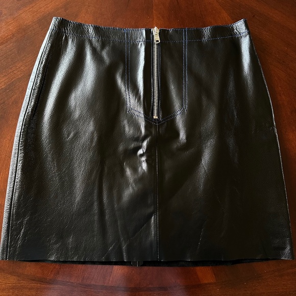 Sandro Paris Lamb Leather Skirt - Picture 3 of 16